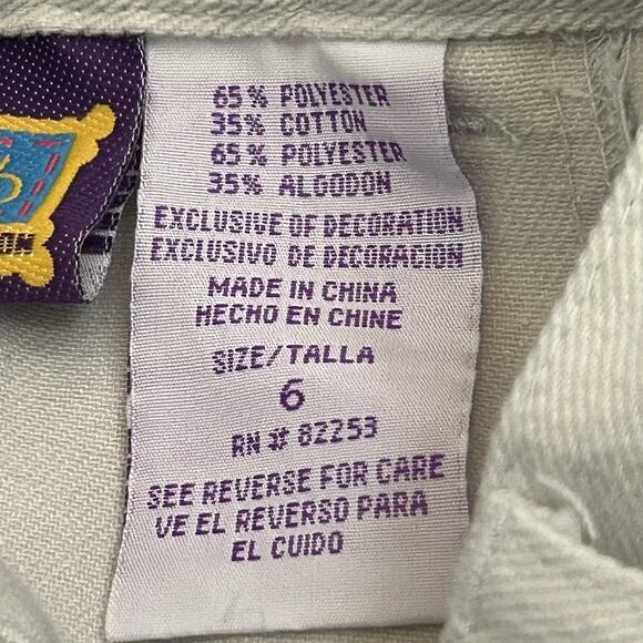 Disney Pooh Tigger Shorts 100 Acre Collection Beige Embroidered Kids Size 6 VTG - Picture 7 of 8